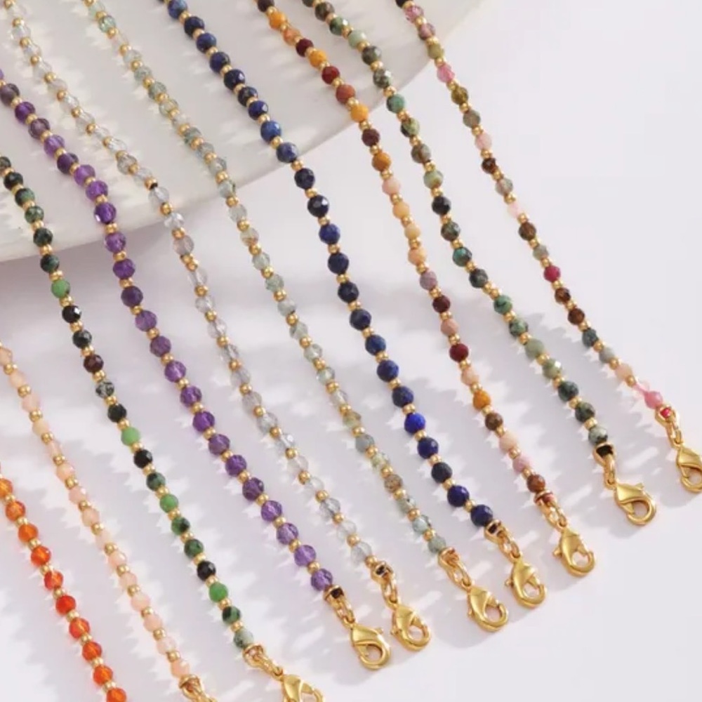 Semiprecious stone bead necklaces!